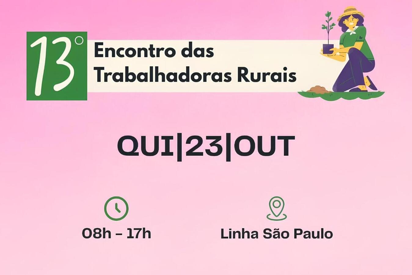 Organizado pela Secretaria da Mulher, pelo Sindicato Rural de Toledo e pelo Sindicato dos Trabalhadores Rurais de Toledo, 13ª edição do evento inicia-se às 8h