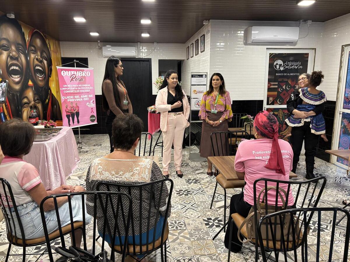 Mais de 100 peças foram produzidas na Embaixada Solidária e entregues a instituições que acolhem mulheres em tratamento oncológico