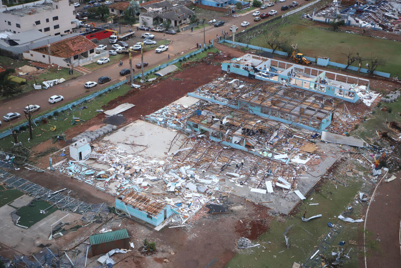 Alerta veio no meio da tarde deste sábado (08). Município mesmo assim prepara ponto de arrecadação para população de Rio Bonito de Iguaçu (Foto: Ari Dias/AEN)