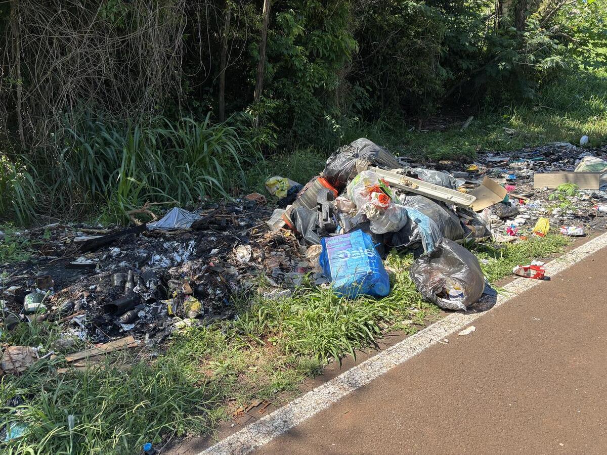 Equipe da pasta recolheu materiais descartados próximo ao Rio Toledo e à Estação de Tratamento, nas imediações do Piá Ambiental