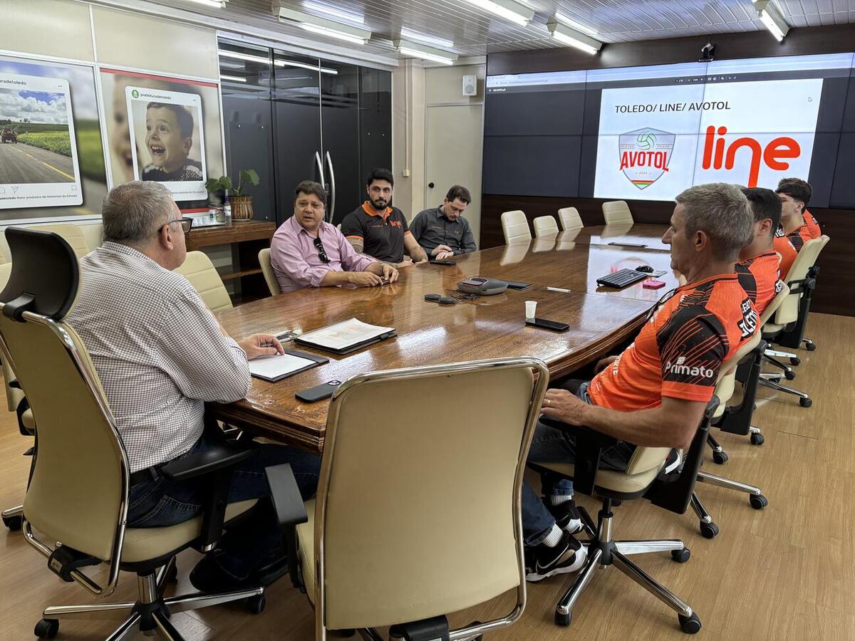 Associação de Voleibol de Toledo e Line Telecom apresentaram, nesta terça-feira (16),  histórico, resultados e propostas de parcerias ao Executivo Municipal