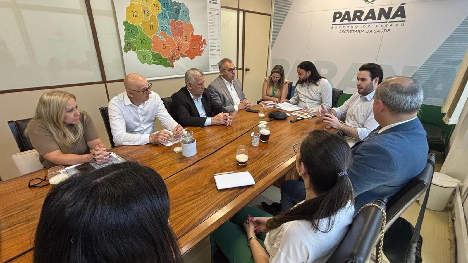 Representantes da Prefeitura de Toledo, da Secretaria de Estado da Saúde e do Ministério Público do Estado do Paraná se reuniram para fortalecer parcerias
