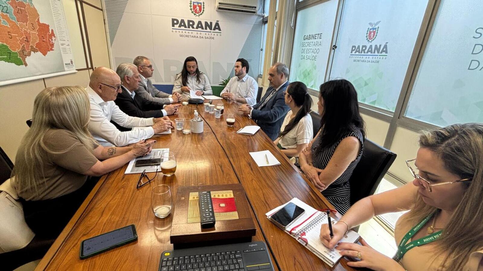 Representantes da Prefeitura de Toledo, da Secretaria de Estado da Saúde e do Ministério Público do Estado do Paraná se reuniram para fortalecer parcerias