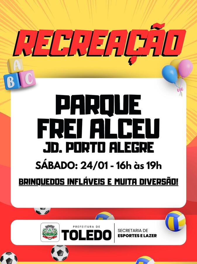 Evento será realizado a neste sábado (24) a partir das 16h no Parque Frei Alceu