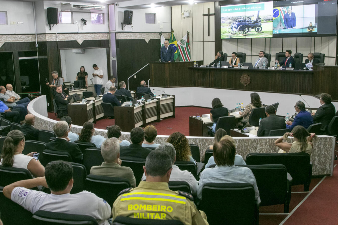 Em sua fala, no início dos trabalhos da 2ª sessão da 18ª legislatura da Câmara, na tarde de segunda (2), Costenaro detalhou conquistas e traçou panoramas para 2026