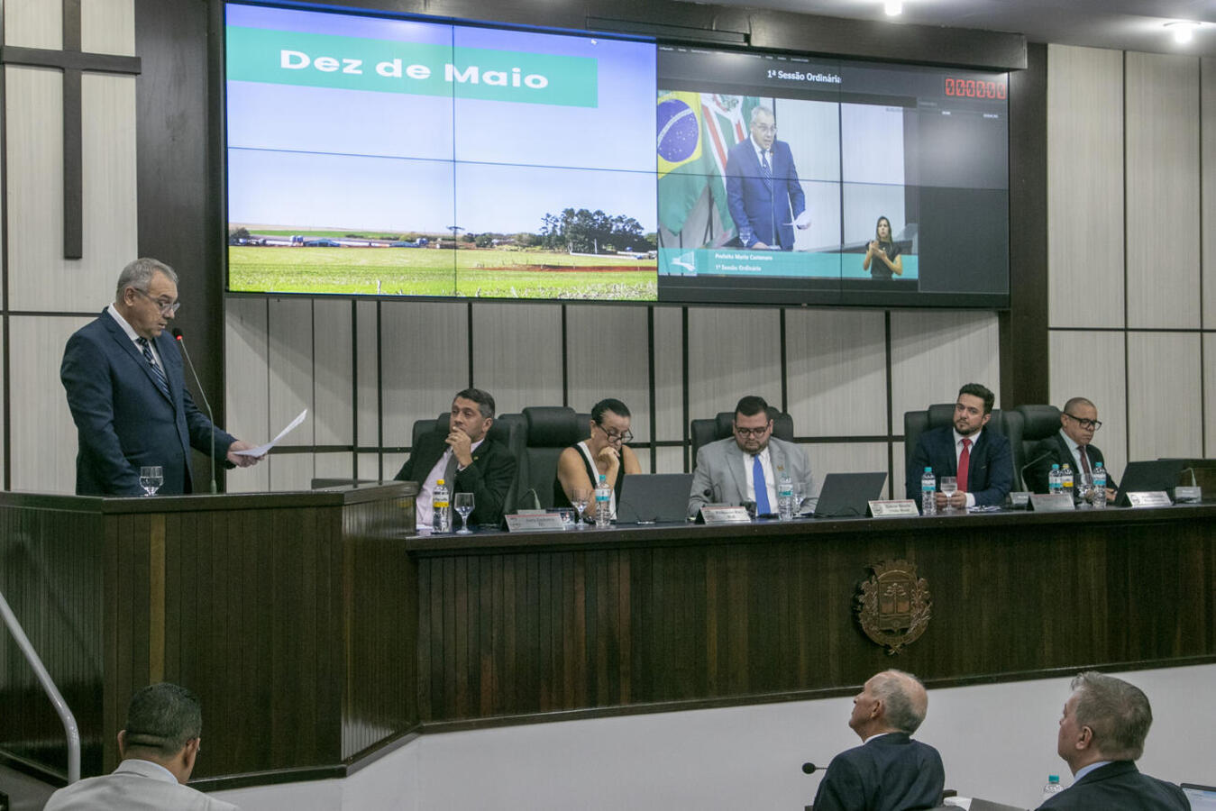 Em sua fala, no início dos trabalhos da 2ª sessão da 18ª legislatura da Câmara, na tarde de segunda (2), Costenaro detalhou conquistas e traçou panoramas para 2026