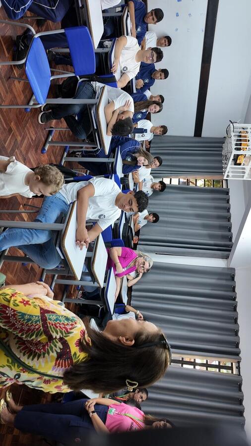 Cerca de 38 alunos do ensino médio da rede de ensino estadual participaram da ação, que teve foco na conscientização dos meninos