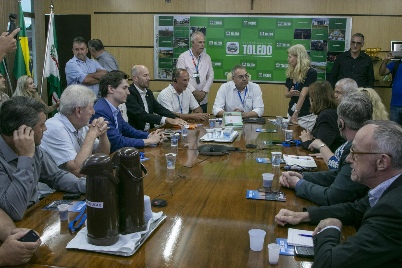 Encontro abordou produção, sustentabilidade e relações entre Brasil e Alemanha. Grupo está numa missão de 10 dias pelo Brasil
