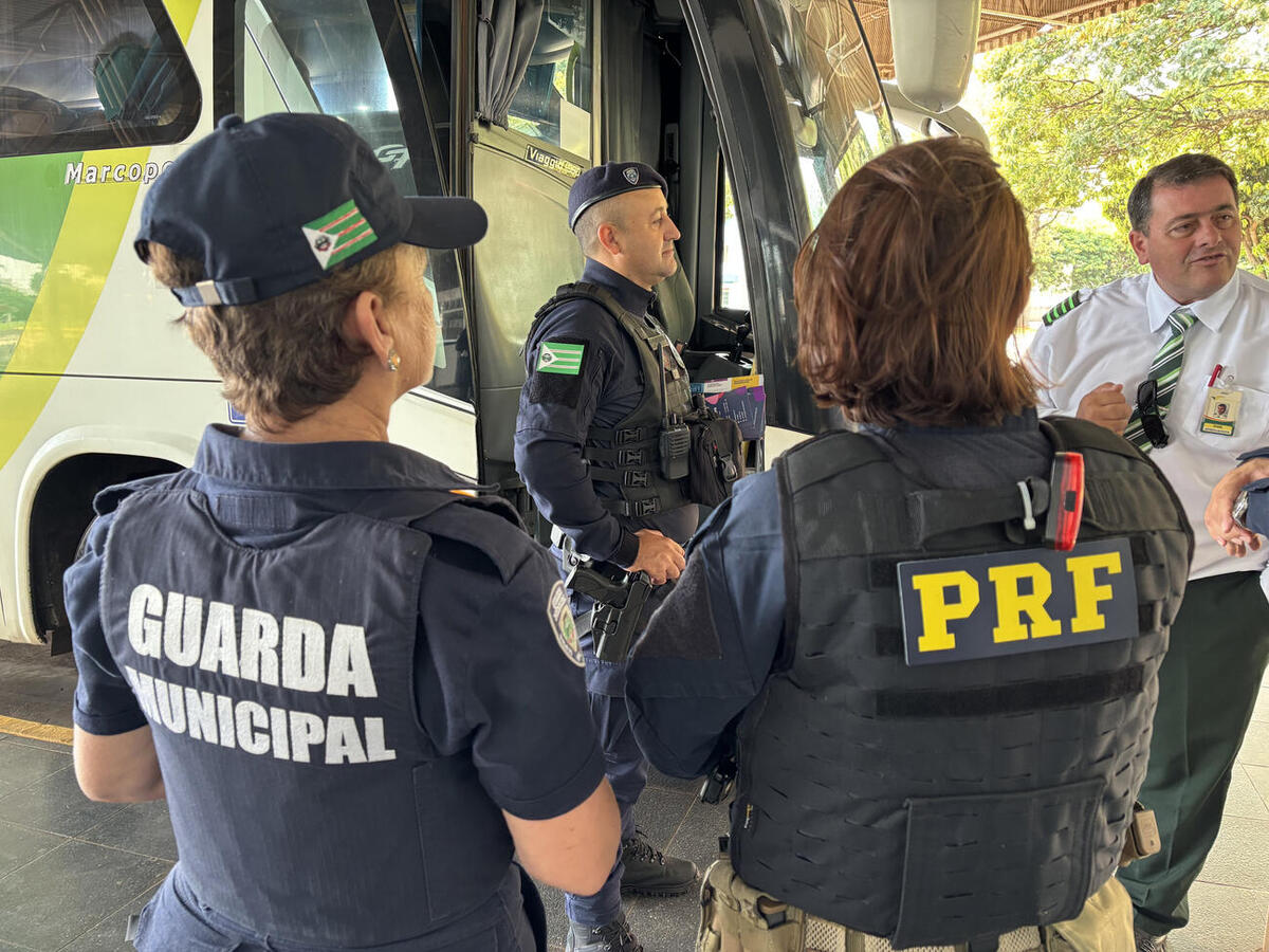 Ação foi realizada no Terminal Rodoviário Alcido Leonardi sobre crime de importunação sexual