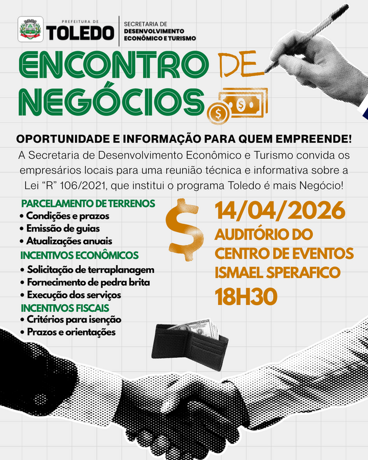 Evento será realizado nesta terça-feira (14), no Centro de Eventos Ismael Sperafico, com orientações sobre a Lei “R” nº 106/2021
