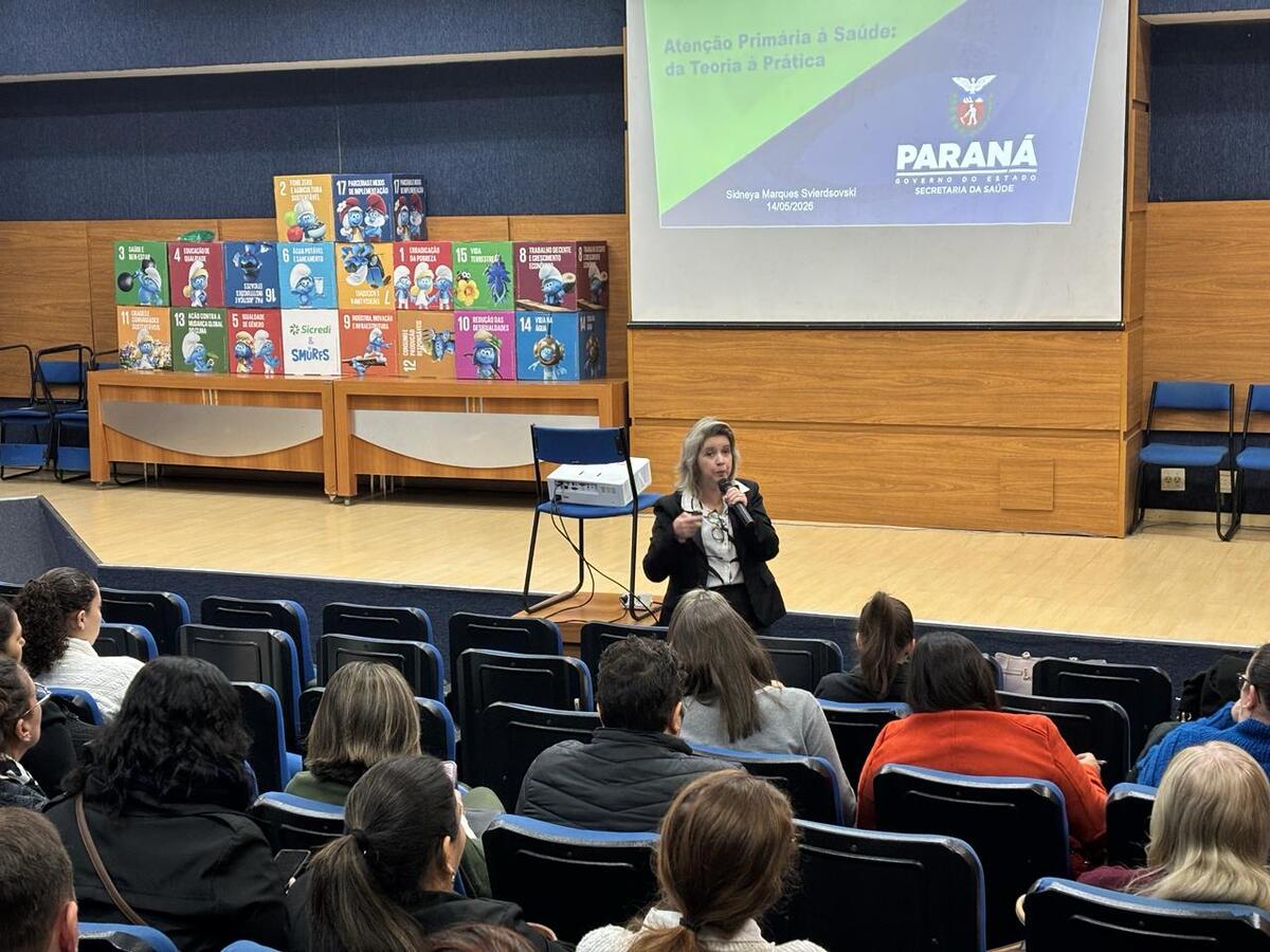 Encontro promovido nesta quinta (14) pela Sesa reuniu profissionais dos 18 municípios da 20ª Regional de Saúde para discutir organização da APS