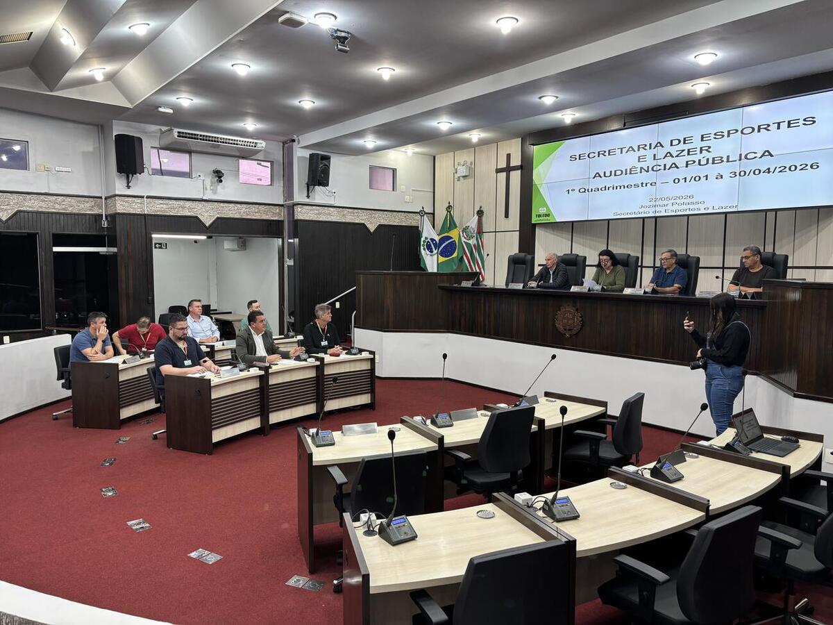 Dados sobre ações e finanças da Secretaria Municipal de Esportes e Lazer foram explanados em audiência pública realizada na manhã desta segunda-feira (25)