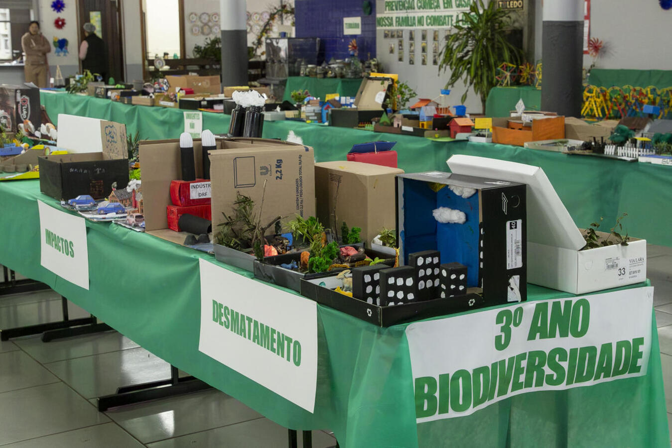 Exposição integra a programação do Junho Verde e apresenta atividades desenvolvidas por alunos do Infantil 4 ao 5º ano do Ensino Fundamental