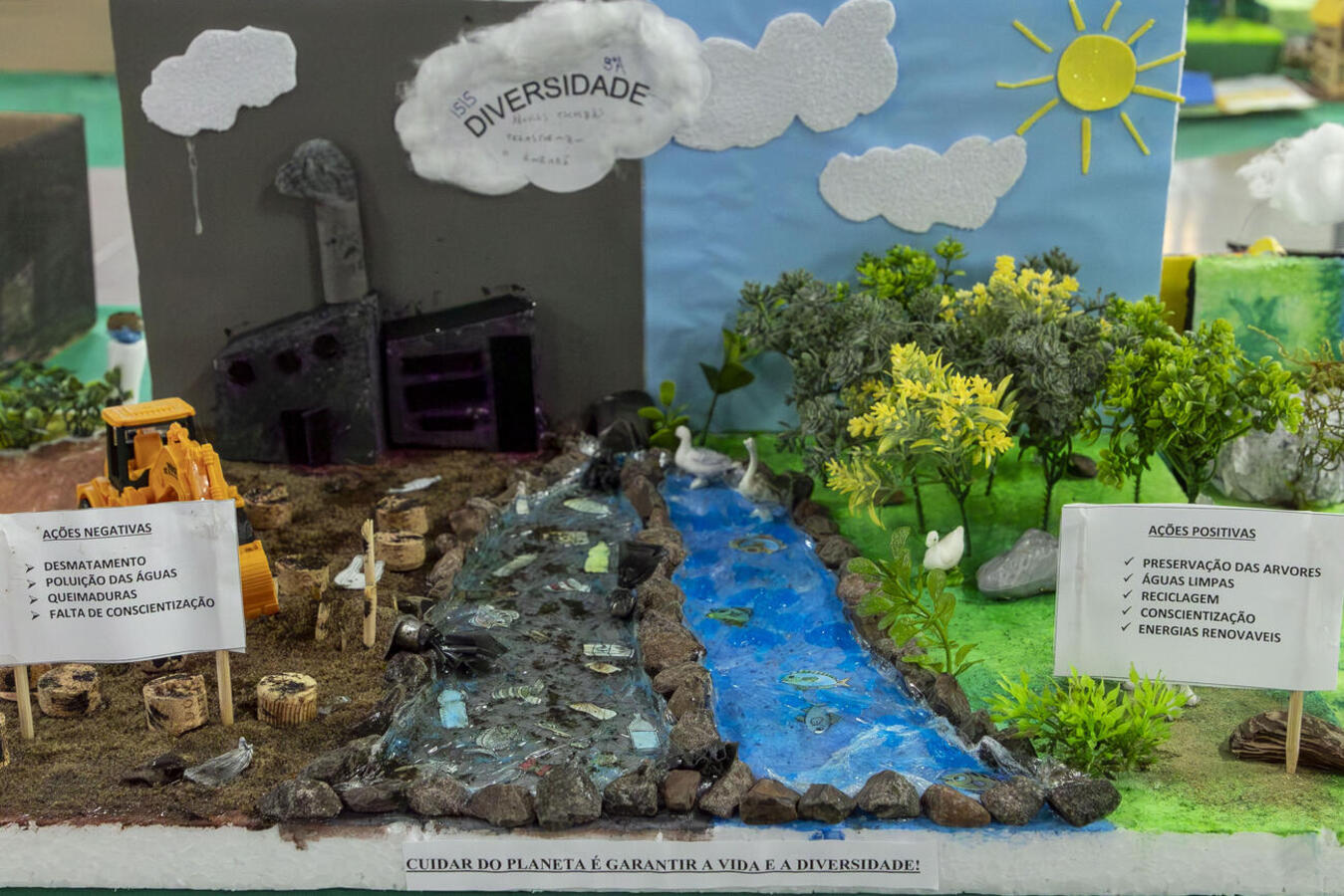 Exposição integra a programação do Junho Verde e apresenta atividades desenvolvidas por alunos do Infantil 4 ao 5º ano do Ensino Fundamental