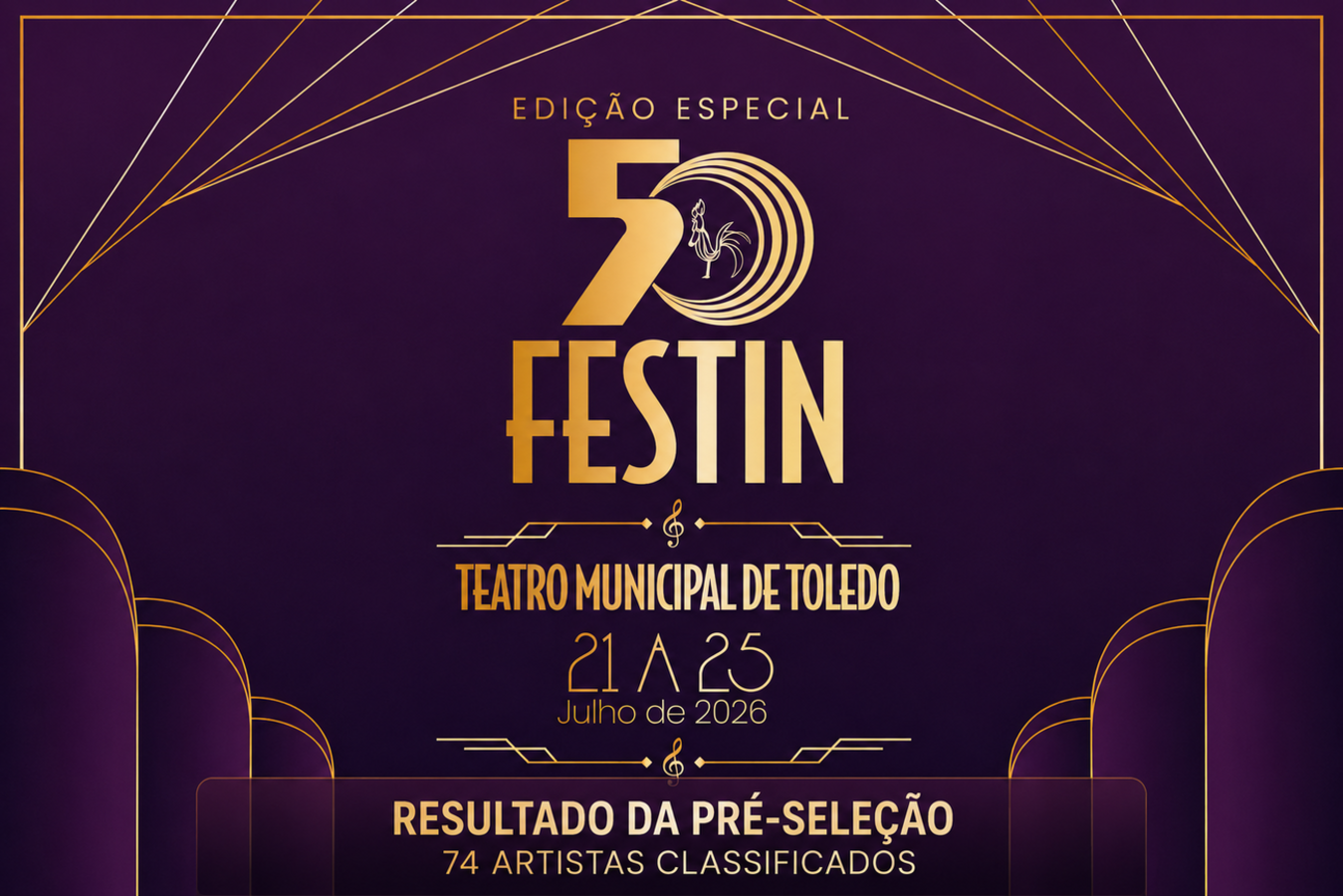 Festival será realizado entre os dias 21 e 25 de julho, no Teatro Municipal, com entrada gratuita