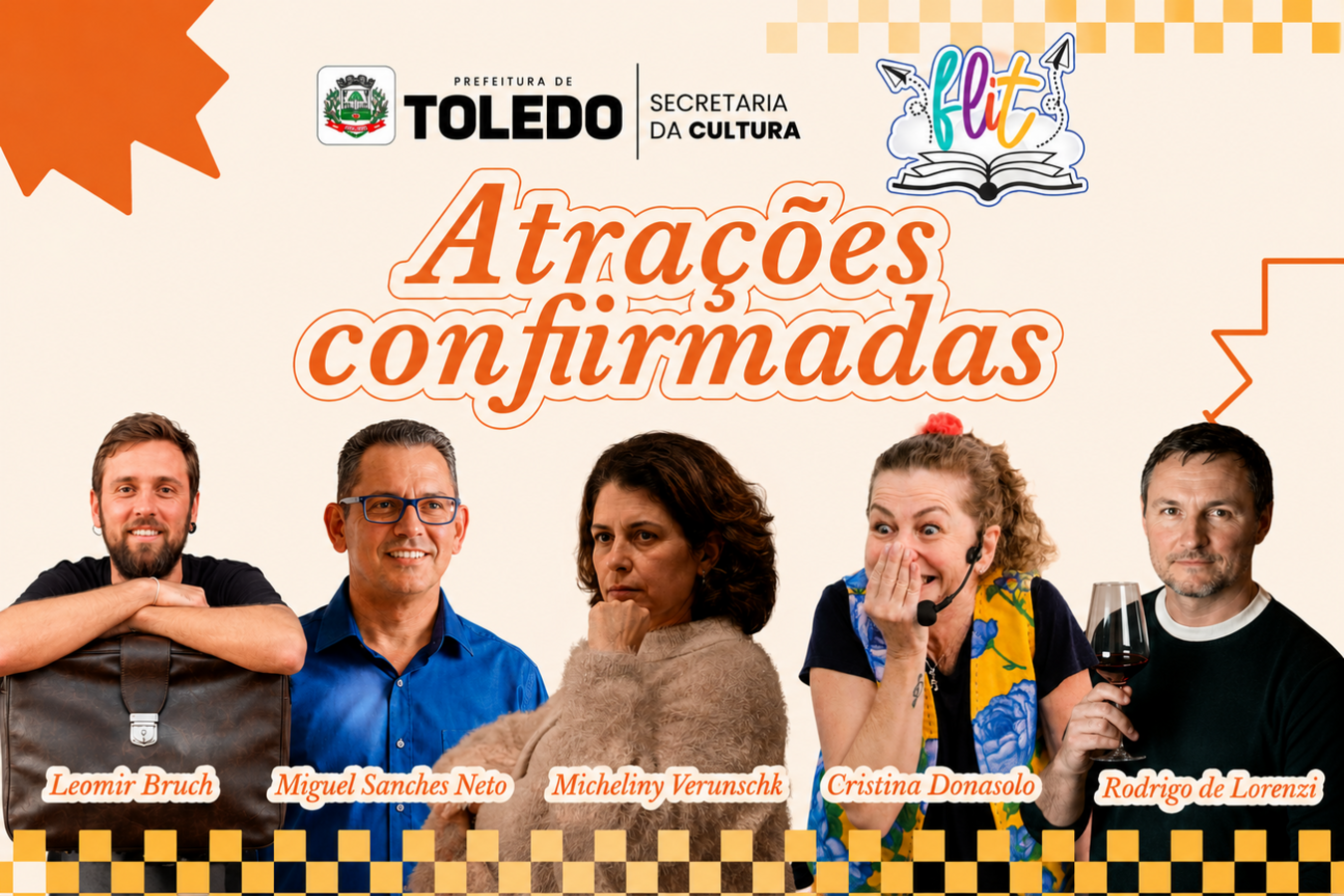 Programação, que começa neste sábado (1º/8), terá eventos com Leomir Bruch, Miguel Sanches Neto, Micheliny Verunschk, Cristina Donasolo e Rodrigo de Lorenzi 