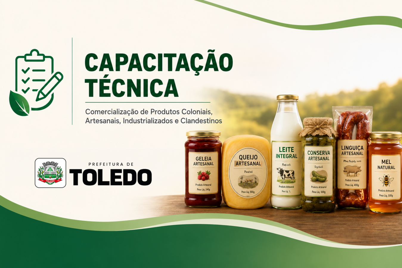 Curso organizado pela Vigilância Sanitária e pelo Serviço de Inspeção Municipal  será ministrado no auditório do Ismael Sperafico em duas datas: 21 e 30 de julho