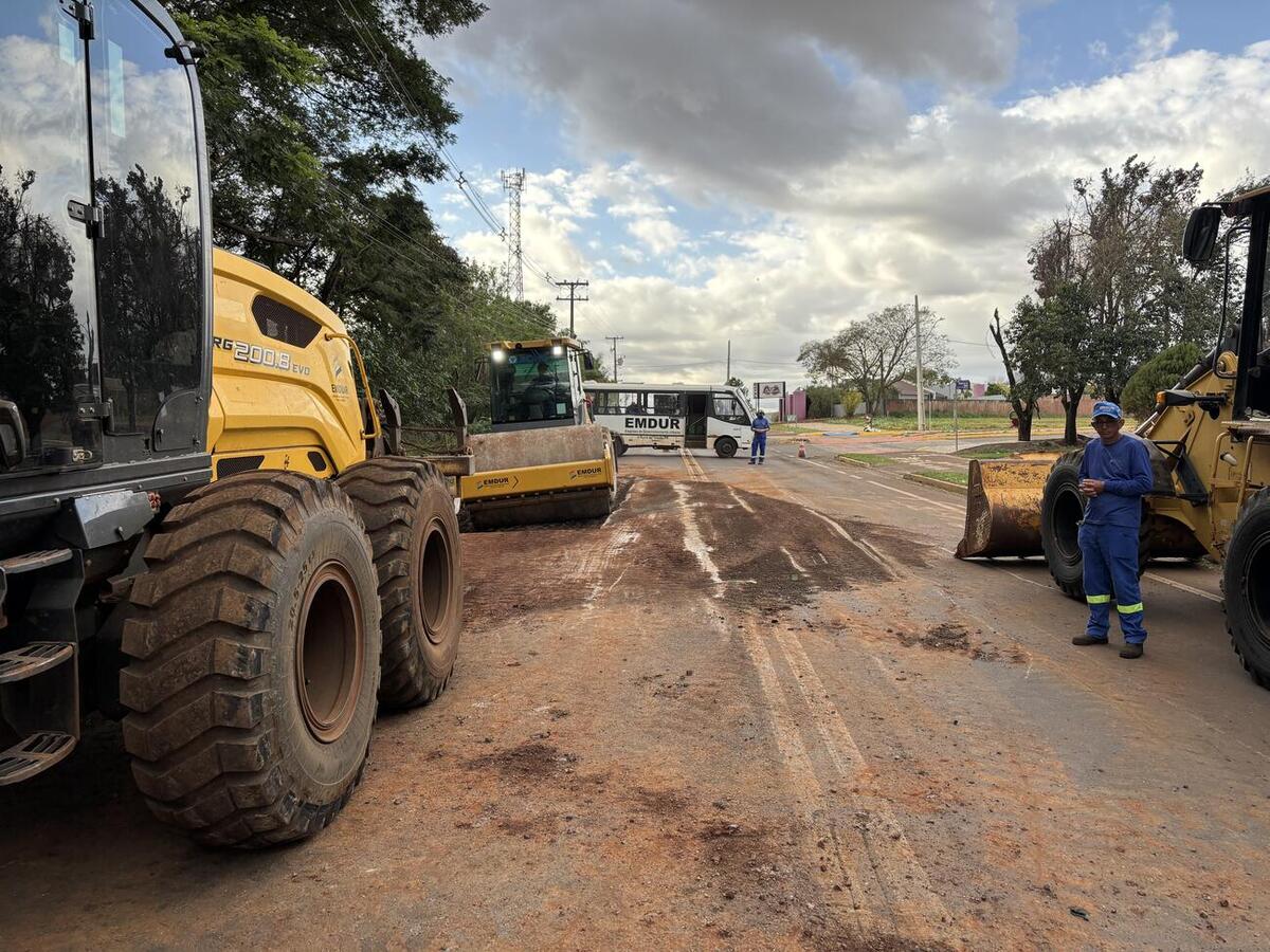 Guarda Municipal orienta motoristas a utilizarem duas rotas alternativas sinalizadas durante a execução dos serviços