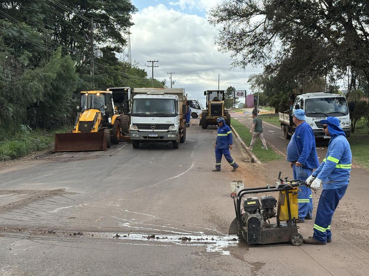 Guarda Municipal orienta motoristas a utilizarem duas rotas alternativas sinalizadas durante a execução dos serviços