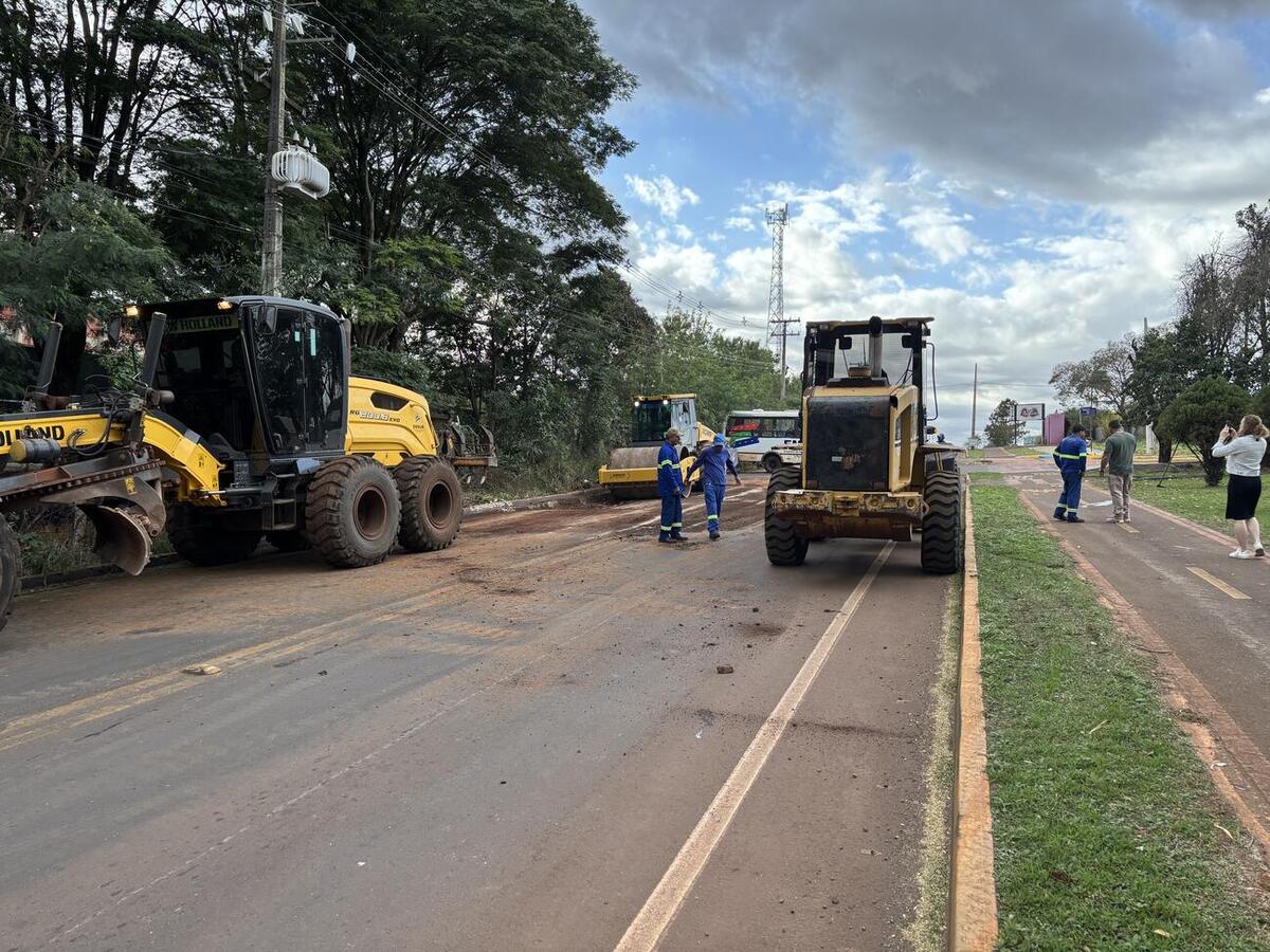 Guarda Municipal orienta motoristas a utilizarem duas rotas alternativas sinalizadas durante a execução dos serviços