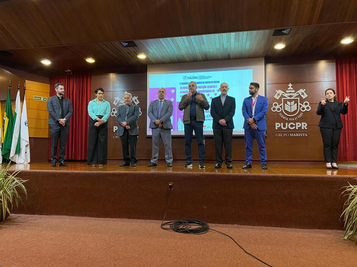 Nesta sexta-feira (31) a Secretaria de Desenvolvimento Humano e Social realizou no auditório da PUC um evento de conscientização e enfrentamento ao tráfico de pessoas