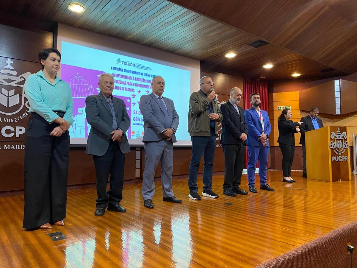Nesta sexta-feira (31) a Secretaria de Desenvolvimento Humano e Social realizou no auditório da PUC um evento de conscientização e enfrentamento ao tráfico de pessoas