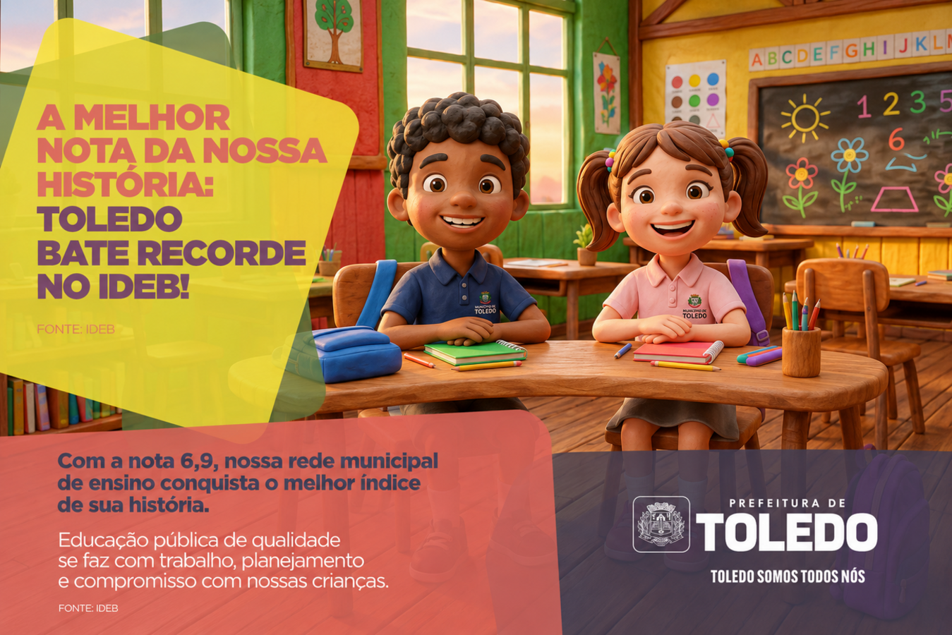 Divulgados nesta quarta (5), resultados do Índice de Desenvolvimento da Educação Básica apontam evolução no ensino oferecido nos anos iniciais do Fundamental