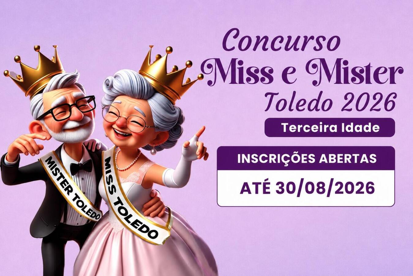Casal que representará Toledo em eventos regionais será escolhido em concursos marcados inicialmente para 4 de novembro, às 13h, no CTG Estância da Liberdade