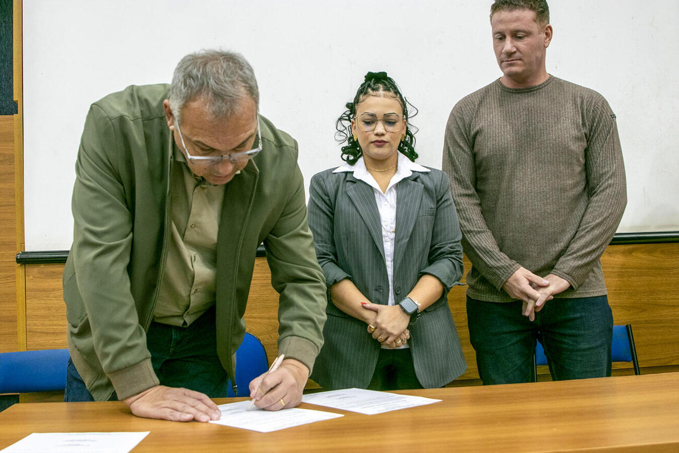 Eleitos em processo de escolha suplementar realizado em 30 de agosto, Nathalia Pereira e Gerhardt Stumm foram empossados em ato realizado nesta segunda (14)
