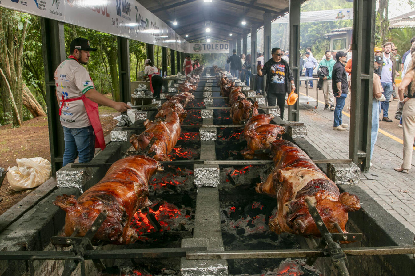 Evento realizado no Clube Caça e Pesca contou com 289 porcos assados, participação da imprensa, reforço na segurança e premiação dos participantes