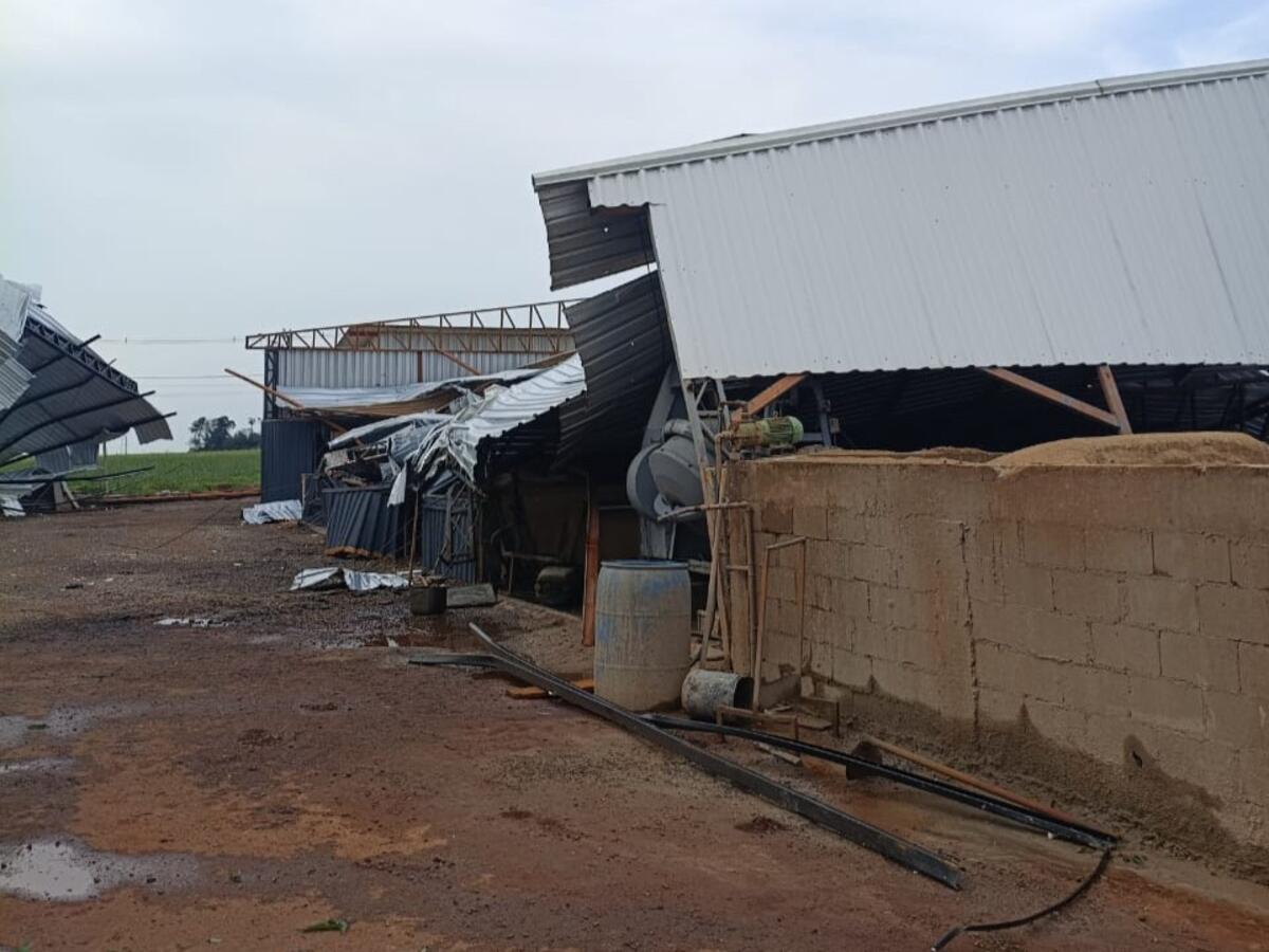 Barracão foi destruído nas dependências do Biopark