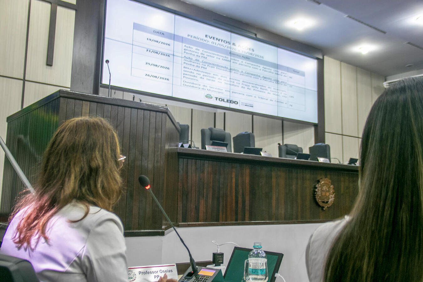 Atividades realizadas no segundo quadrimestre de 2026 foram apresentadas, na tarde desta quinta-feira (8), pela equipe da pasta no plenário do Legislativo 