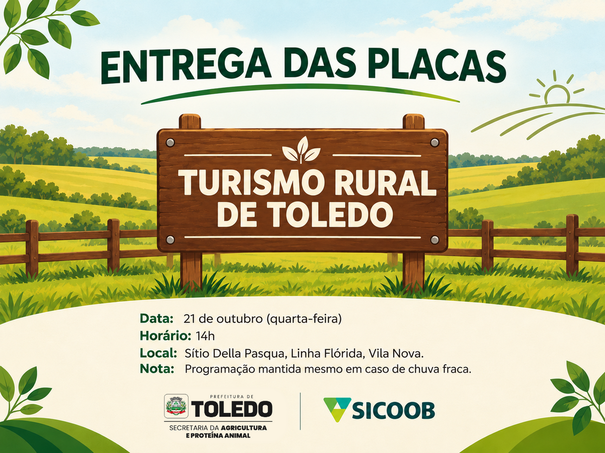 Evento nesta quarta-feira (21), no Sítio Della Pasqua, também terá a assinatura simbólica de três leis municipais voltadas à valorização e à promoção do turismo