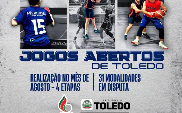 Competição reúne clubes, associações e empresas de Toledo em 31 modalidades esportivas