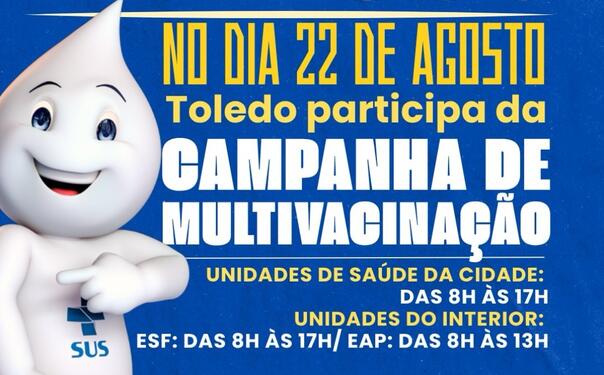 Com objetivo de ampliar coberturas vacinais, unidades de saúde, incluindo as ESF no interior, estarão abertas das 8h às 17h; EAPs no interior atenderão das 8h às 13h