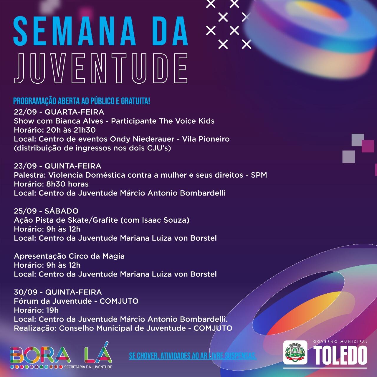 PROGRAMAÇÃO ABERTA AO PÚBLICO