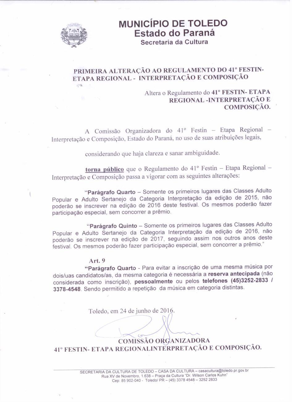 FESTIN - ETAPA REGIONAL - INTERPRETAÇÃO E COMPOSIÇÃO