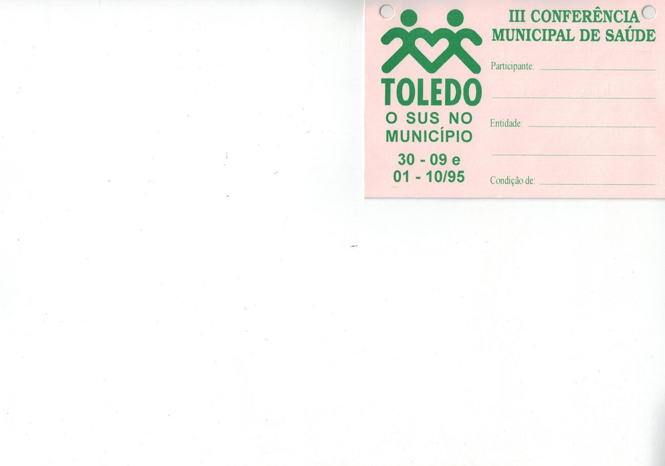 III CONFERENCIA MUNICIPAL DE SAÚDE 1995