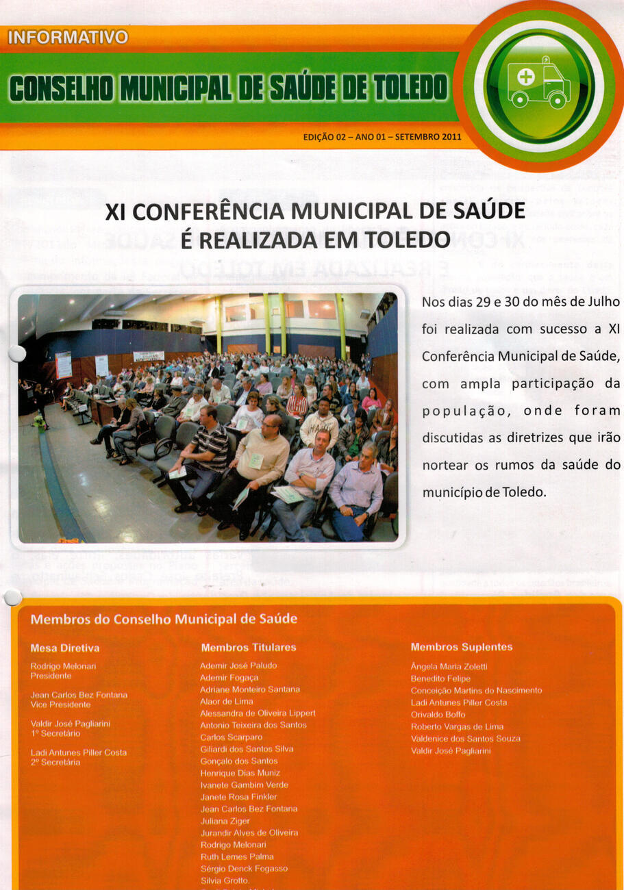XI CONFERENCIA MUNICIPAL DE SAÚDE 2011