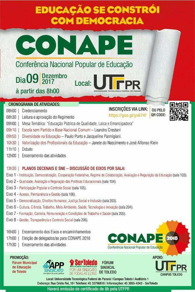 CONAPE - CONFERÊNCIA NACIONAL POPULAR DE EDUCAÇÃO