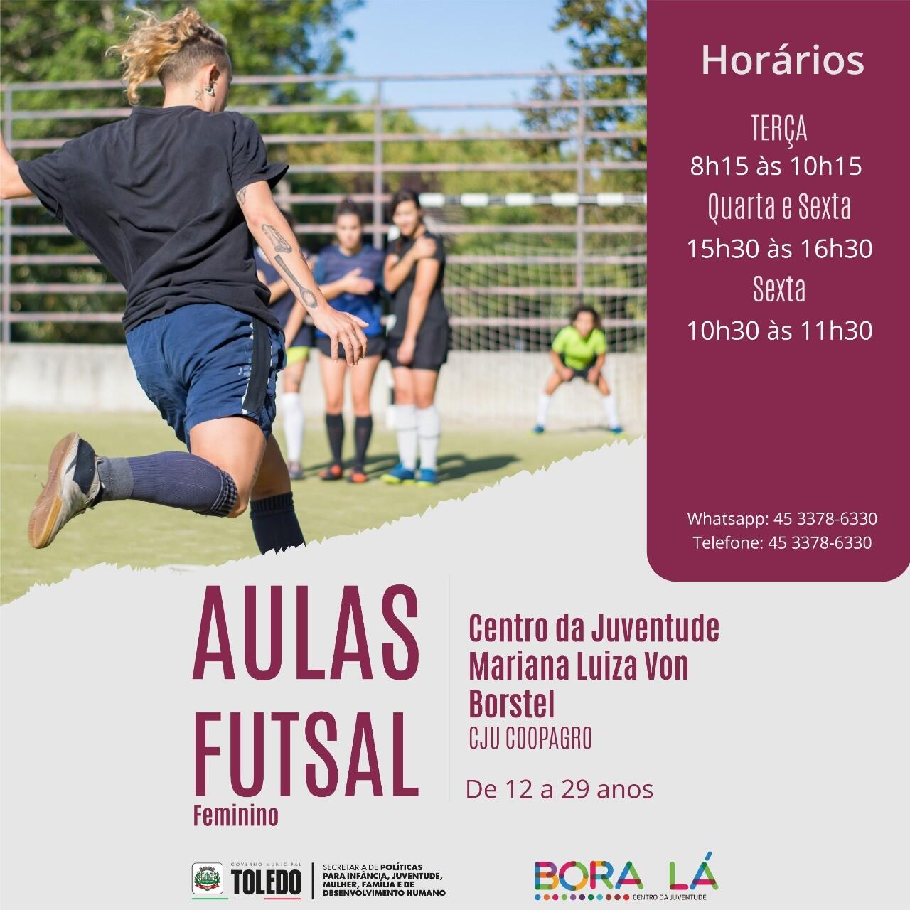 Aulas de Futsal Feminino