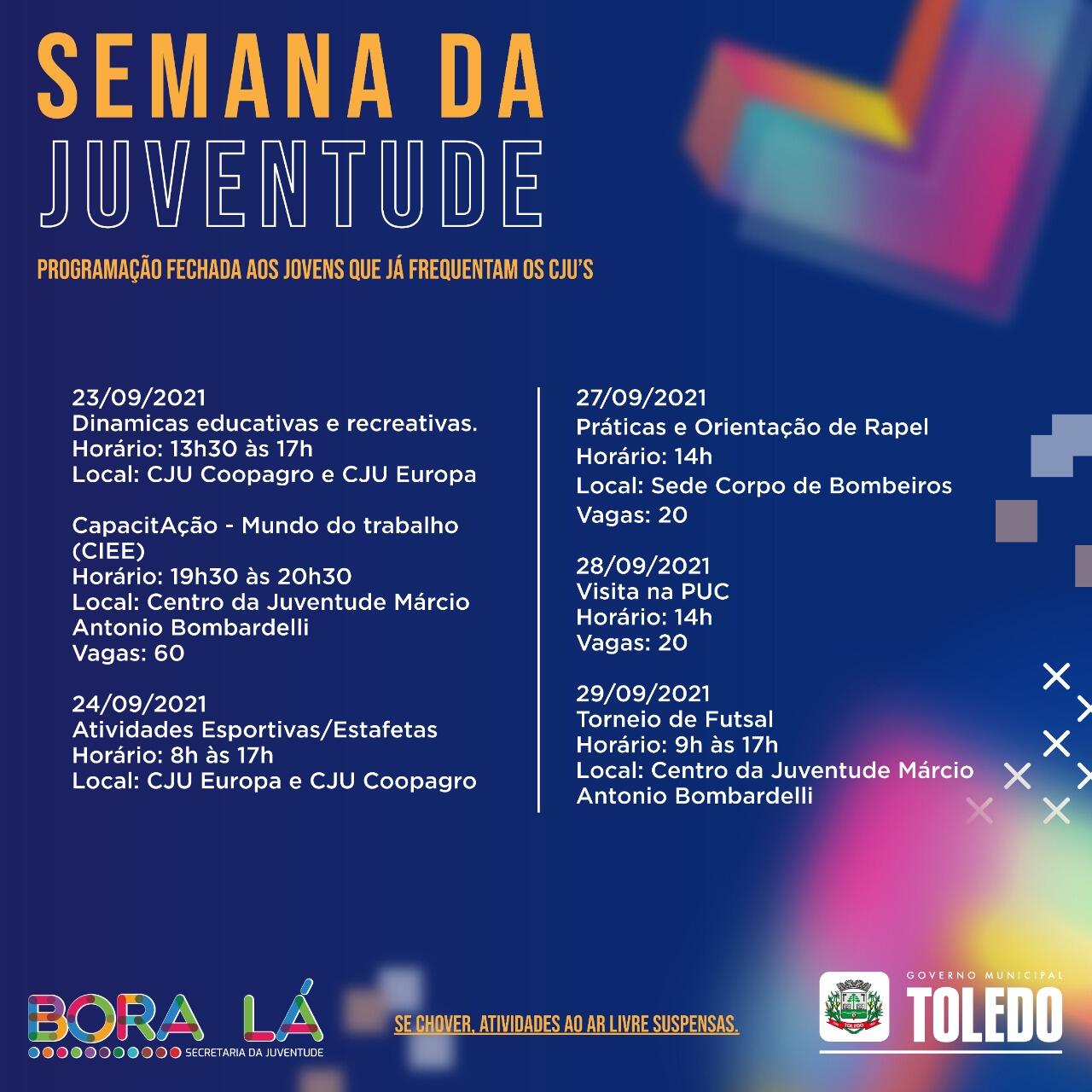 PROGRAMAÇÃO PARA JOVENS MATRICULADOS
