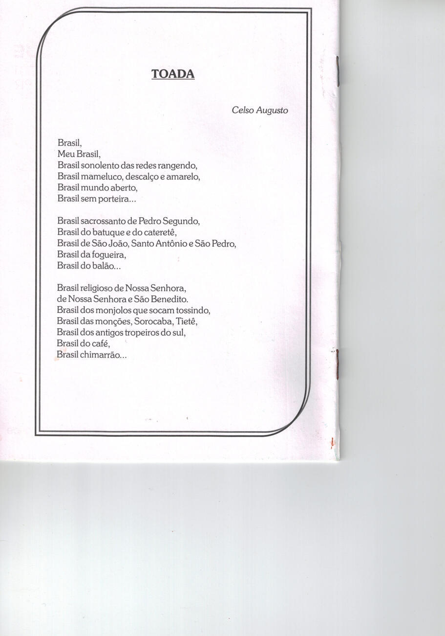 VI Conferência Municipal de Saúde 2001 - Toada