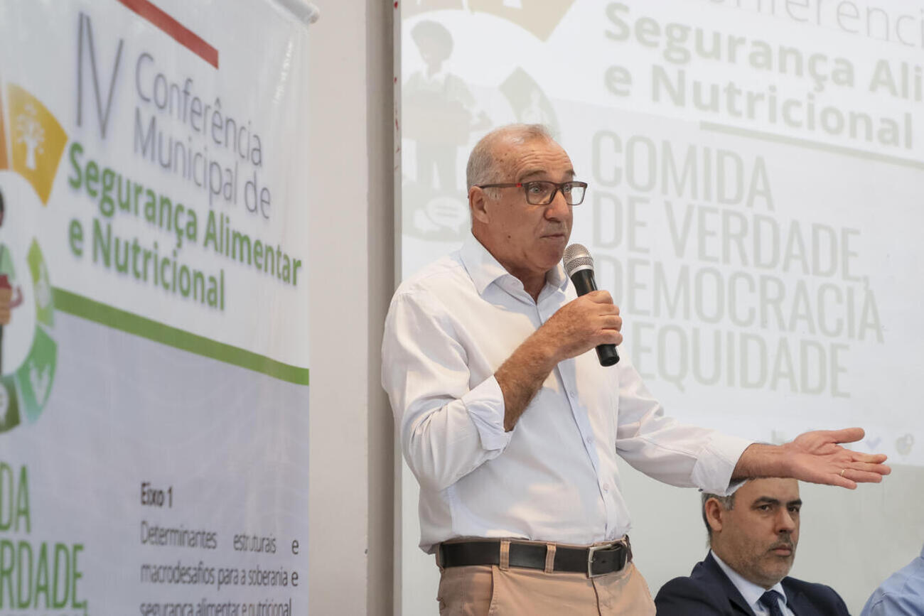 Presidente Carlinhos (COMSEA) na solenidade de abertura da IV CMSAN