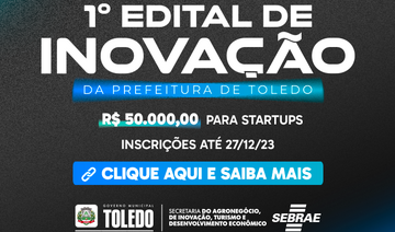 Toledo é um dos primeiros municípios do Brasil a propor edital para startups