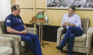 Encontro do prefeito com Inácio Hammerschmidt ocorreu na manhã de quinta (25); Adesão do município ao programa visa usar estrutura nas ações do EducaTrânsito