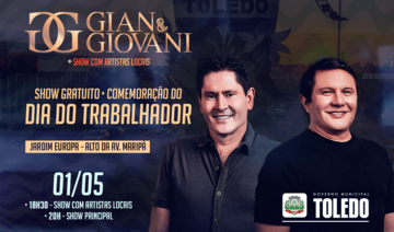 Sucessos de 35 anos de carreira da dupla serão apresentados em 1º de maio, às 20h, no alto da Av. Maripá; artistas locais abrem evento, que terá entrada franca