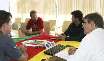 Flagdemir Stallbaum conheceu integrantes do governo municipal em encontro realizado na manhã desta quarta-feira (22) na Sala de Reuniões do Gabinete do Prefeito