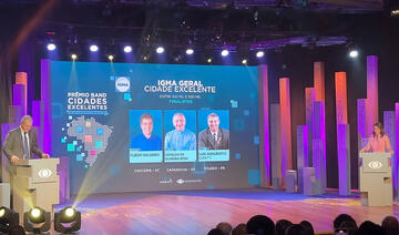 Município foi finalista na categoria “100 a 500 mil habitantes” do Band Cidades Excelentes 2024,  premiação entregue na noite desta segunda-feira (1º), em Brasília