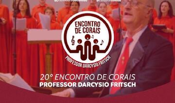 Evento, que leva o nome do Professor Darcysio Fritsch, terá início às 18h30 e terá a participação de nove grupos vocais de Toledo e um de Jesuítas (convidado)